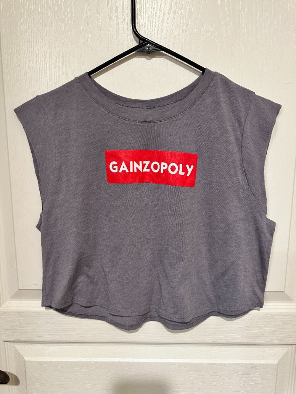 Beast Worx Gainzopoly Cropped Muscle Tank - Size M